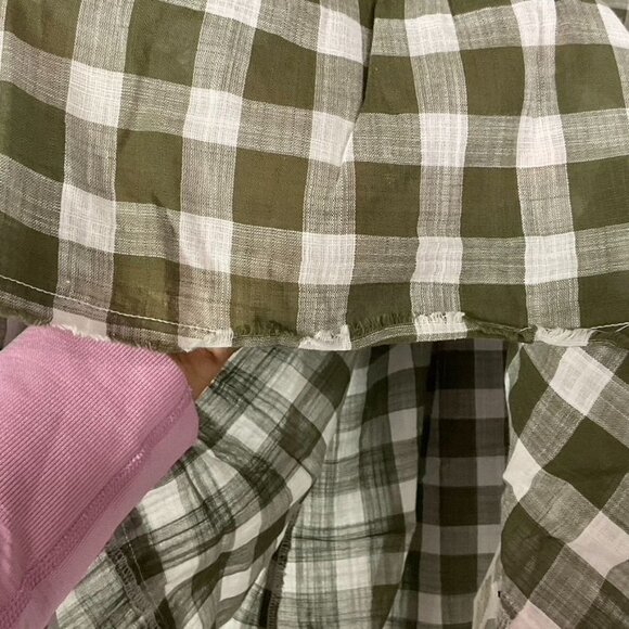 Cloth & Stone Gingham Halter Top, size large, 100% cotton, green & white - Picture 16 of 16